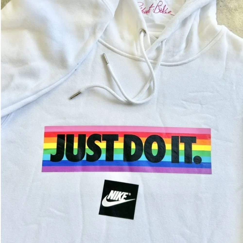 Men's Nike JUST DO IT rainbow hoodie XS